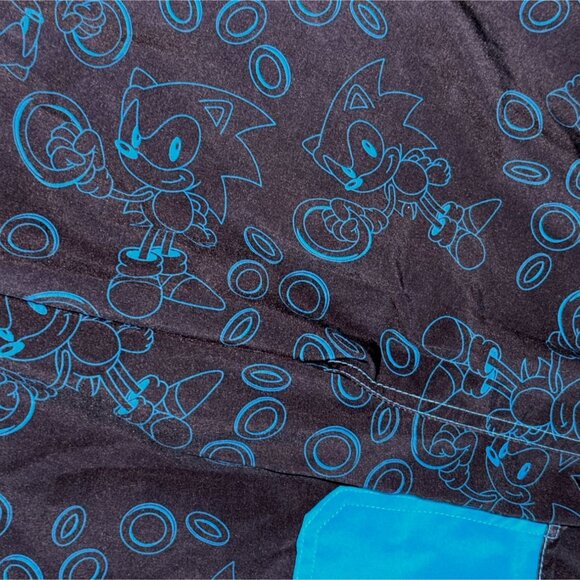 Sonic Boys Elastic Waist Swmming Trunks-Black/Blue-Size 10/12-GUC - Picture 6 of 6